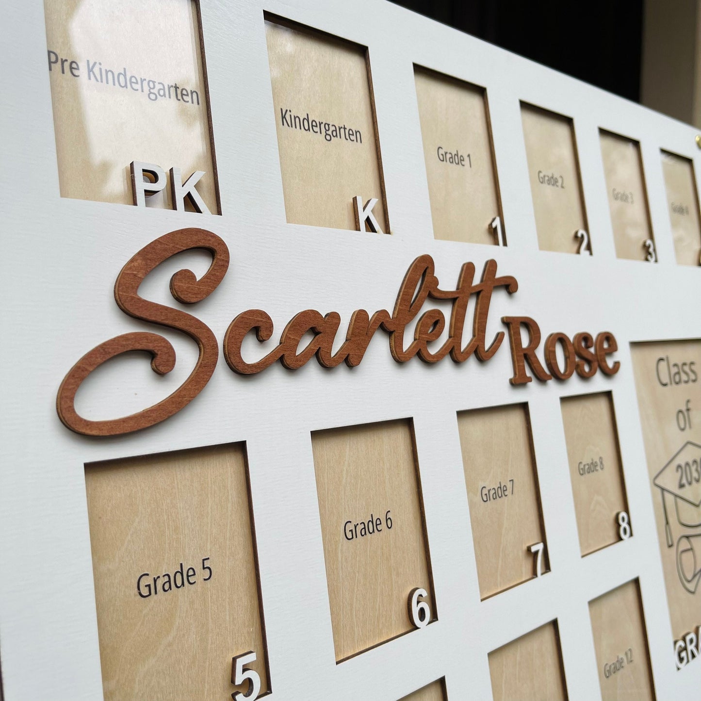 School Picture Frame, Pre K to Graduation School Years Photo Frame, Personalized Grade School Photo Frame, Senior Picture Gift