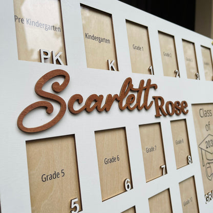 School Picture Frame, Pre K to Graduation School Years Photo Frame, Personalized Grade School Photo Frame, Senior Picture Gift