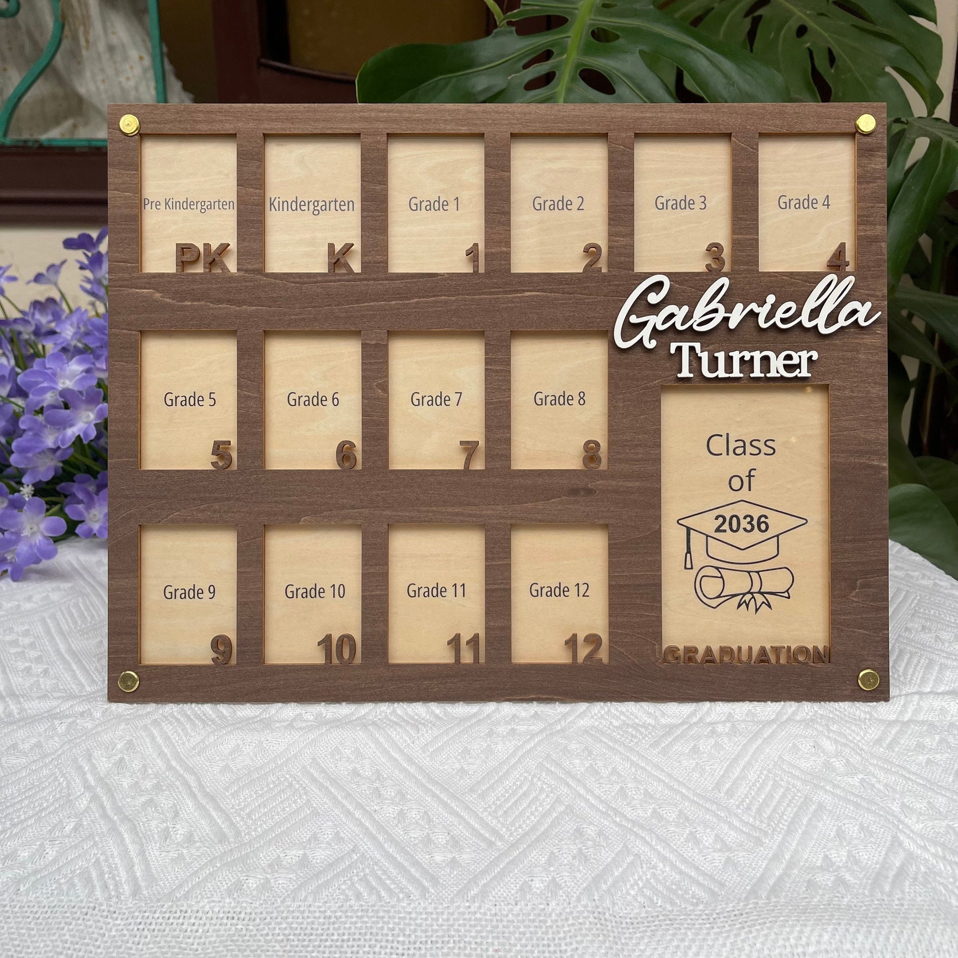 School Picture Frame K-12, School Years Photo Frame, Personalized Grade School Photo Frame, Senior Picture Gift