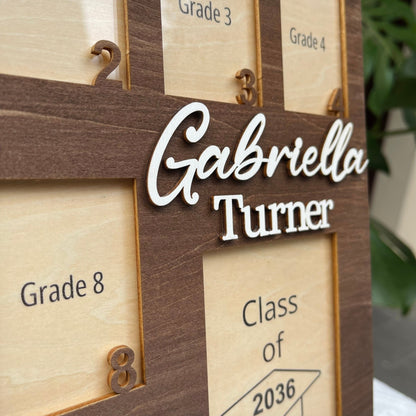 School Picture Frame K-12, School Years Photo Frame, Personalized Grade School Photo Frame, Senior Picture Gift