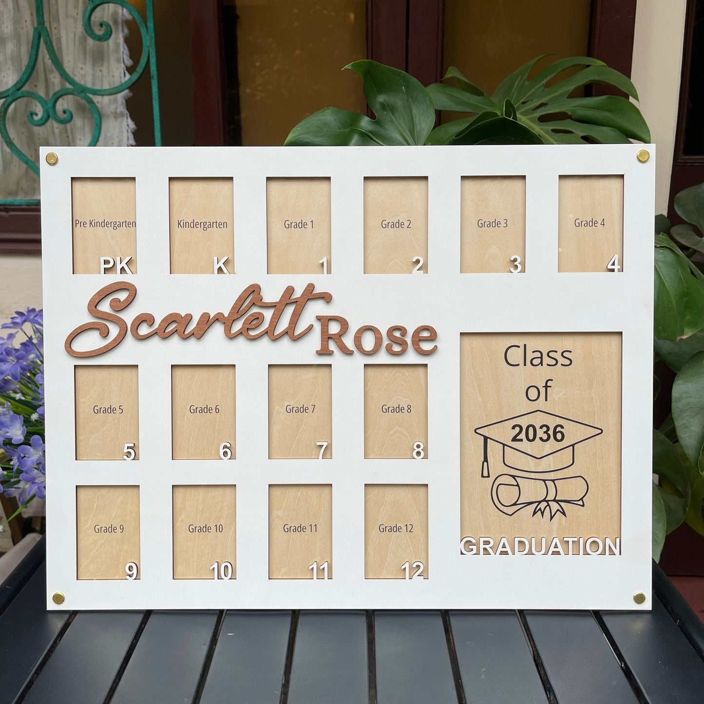 LARGE School Picture Frame, Pre K to Graduation School Years Photo Frame, Personalized Grade School Photo Frame, Senior Picture Gift