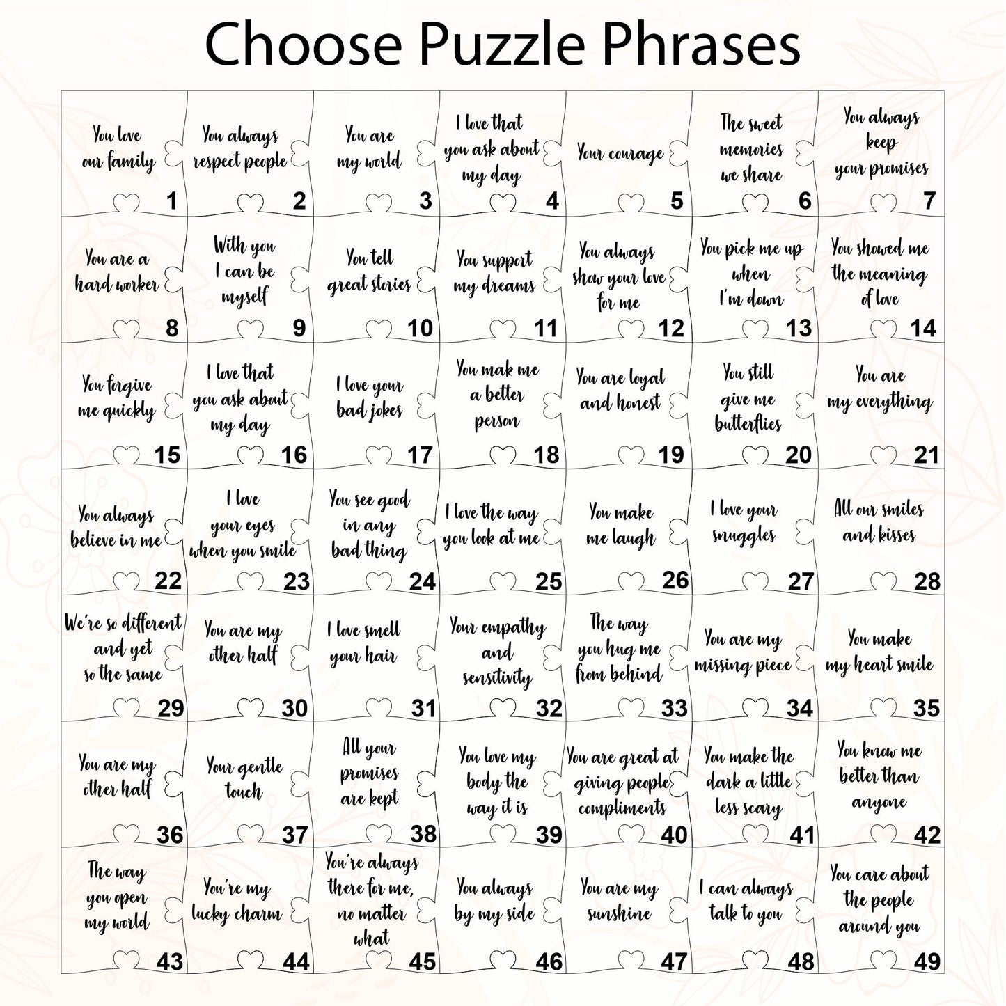 Reasons Why I Love You, Personalized Wooden Puzzle Anniversary Gift for Boyfriend Girlfriend, Birthday Gift for Her Him, Valentines Day Gift