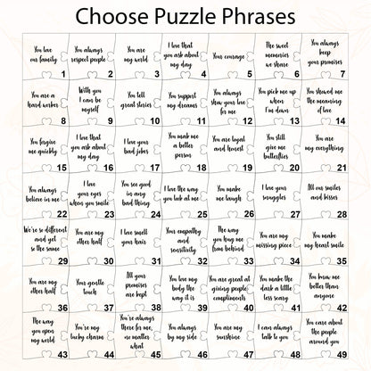 Reasons Why I Love You, Personalized Wooden Puzzle Anniversary Gift for Boyfriend Girlfriend, Birthday Gift for Her Him, Valentines Day Gift