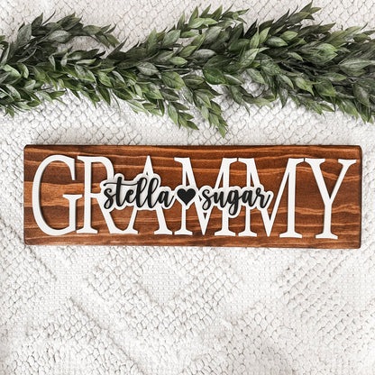 Personalized Mothers Day Gift, Mom Wood Sign, Mom Gift From Kids, Family Name Sign, Mom Gift,  Grammy Gift,  Sign For Mom With Kids Names