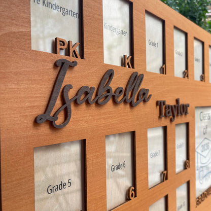 School Picture Frame, Pre K to Graduation School Years Photo Frame, Personalized Grade School Photo Frame, Senior Picture Gift