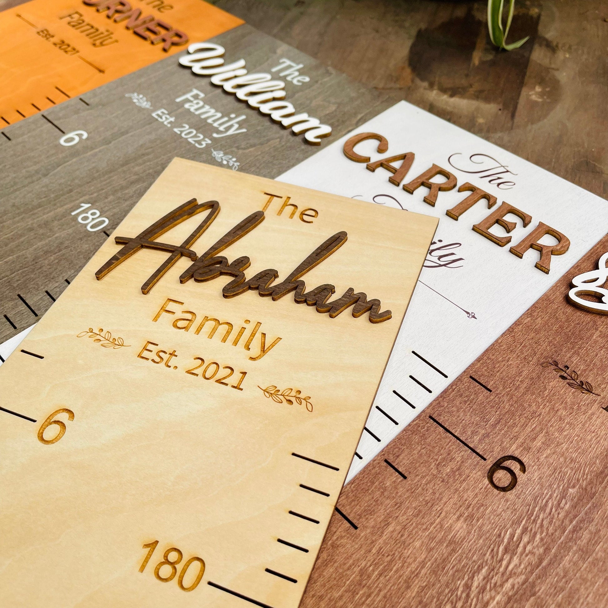 Family Height Chart Personalized Growth Chart Height Chart for Kids Baby Growth Chart Height Ruler for Wall Wooden Nursery Decor