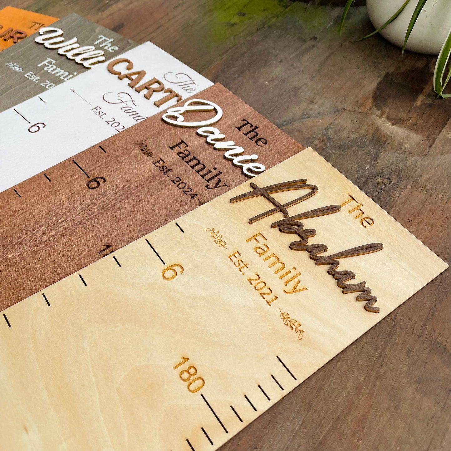 Family Height Chart Personalized Growth Chart Height Chart for Kids Baby Growth Chart Height Ruler for Wall Wooden Nursery Decor