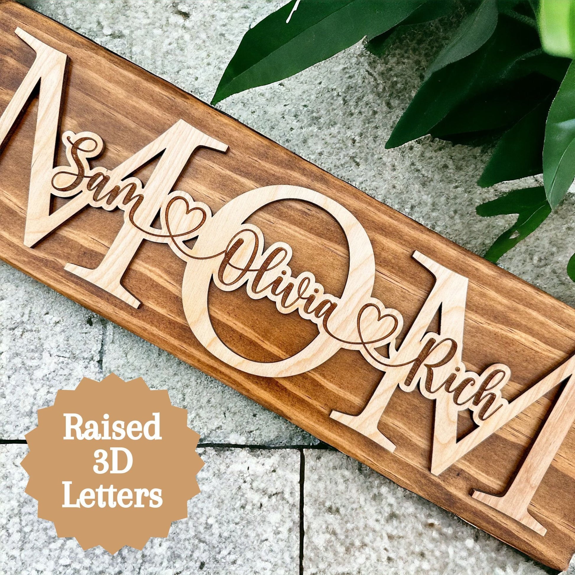 Personalized Mothers Day Gift, Sign for Mom, Gift for Mom, Grandma Gift for Kids, Birthday Gift for Mom or Grammy, Rustic Wood Sign for Mom