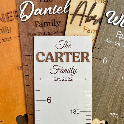 Family Growth Chart Personalized Height Chart Growth Chart for Kids Baby Height Ruler for Wall Nursery Decor