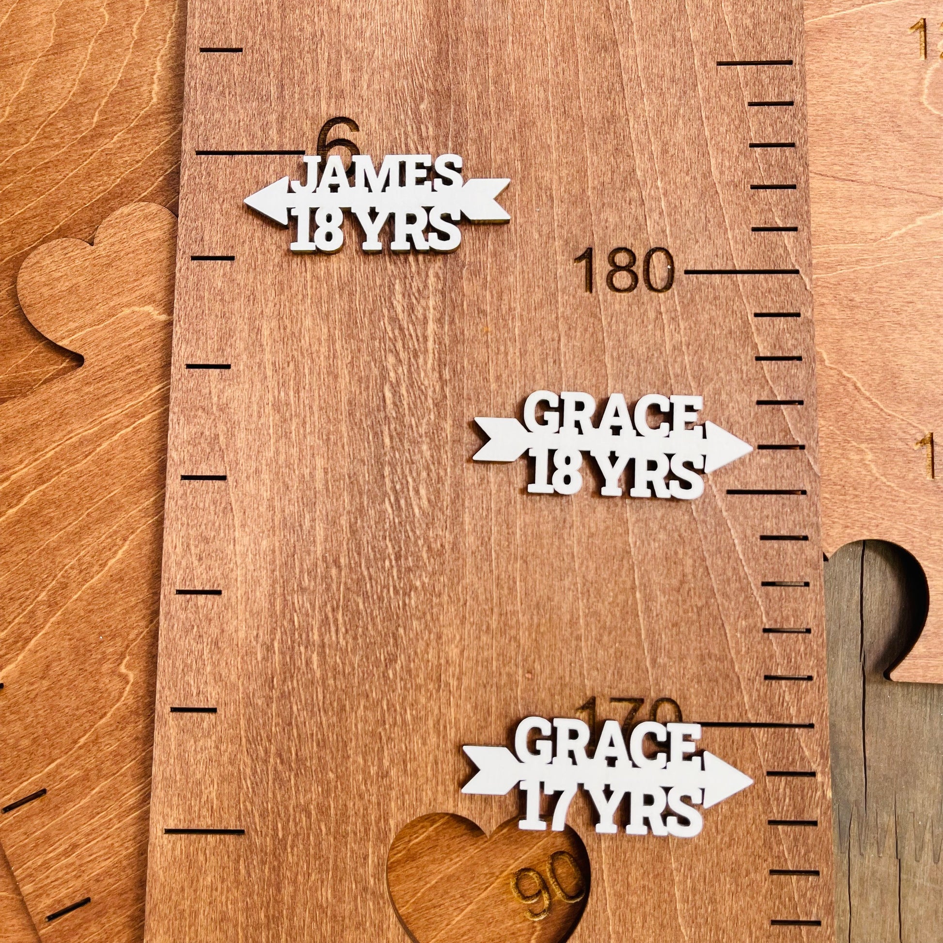 Growth Chart Markers Personalized Height Marker Arrows for Growth Chart Wooden Height Chart Markers