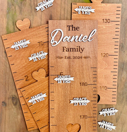 Growth Chart Markers Personalized Height Marker Arrows for Growth Chart Wooden Height Chart Markers