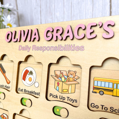 Chore Chart for Kids, Kids Daily Responsibilities Chart, Kids Chore Chart, Daily Checklist, Daily Task List, Toddler Routine Chart