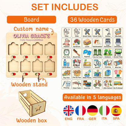 Chore Chart for Kids, Kids Daily Responsibilities Chart, Kids Chore Chart, Daily Checklist, Daily Task List, Toddler Routine Chart