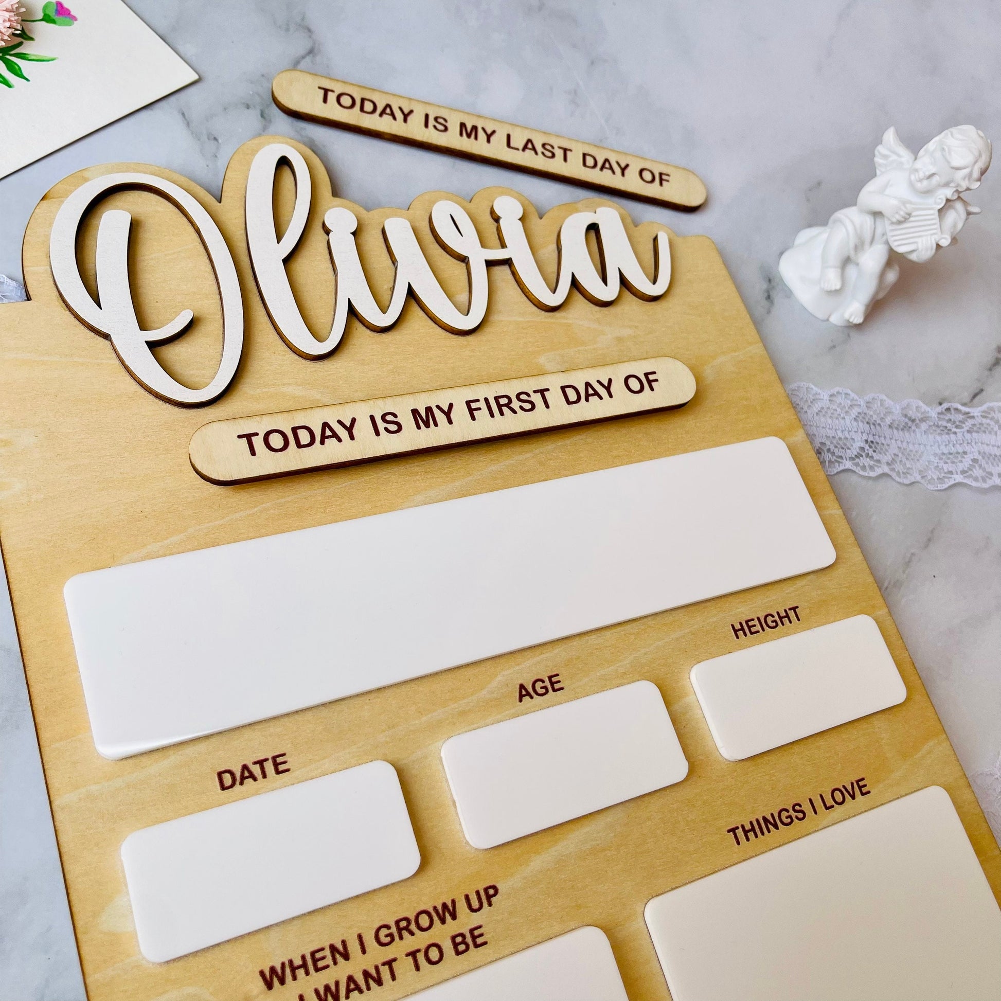 First Day of School Sign, Back to School, Personalized Last Day of School Sign, Reusable Dry Erase Board, Back to School Photo Prop