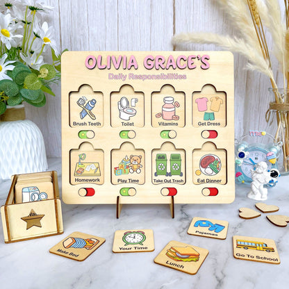 Chore Chart for Kids, Kids Daily Responsibilities Chart, Kids Chore Chart, Daily Checklist, Daily Task List, Toddler Routine Chart