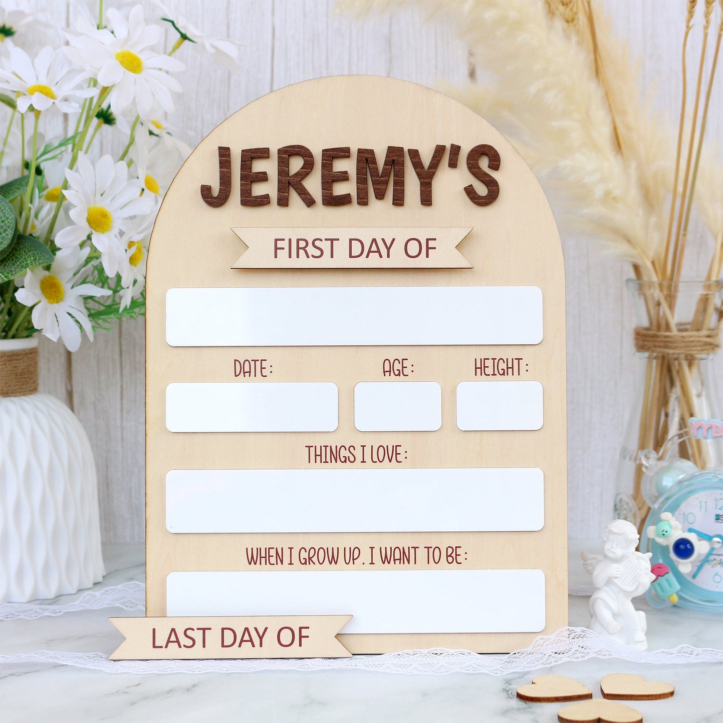 First Day of School Sign, Back to School Board, Last Day of School, Personalized Photo Prop, Reusable Sign, Sign for School Pictures