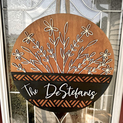 Wooden Door Sign, Family Name Sign, Engagement Gift, Housewarming Gift, Personalized Sign, Last Name Sign, Front Door Welcome, Wedding Gift
