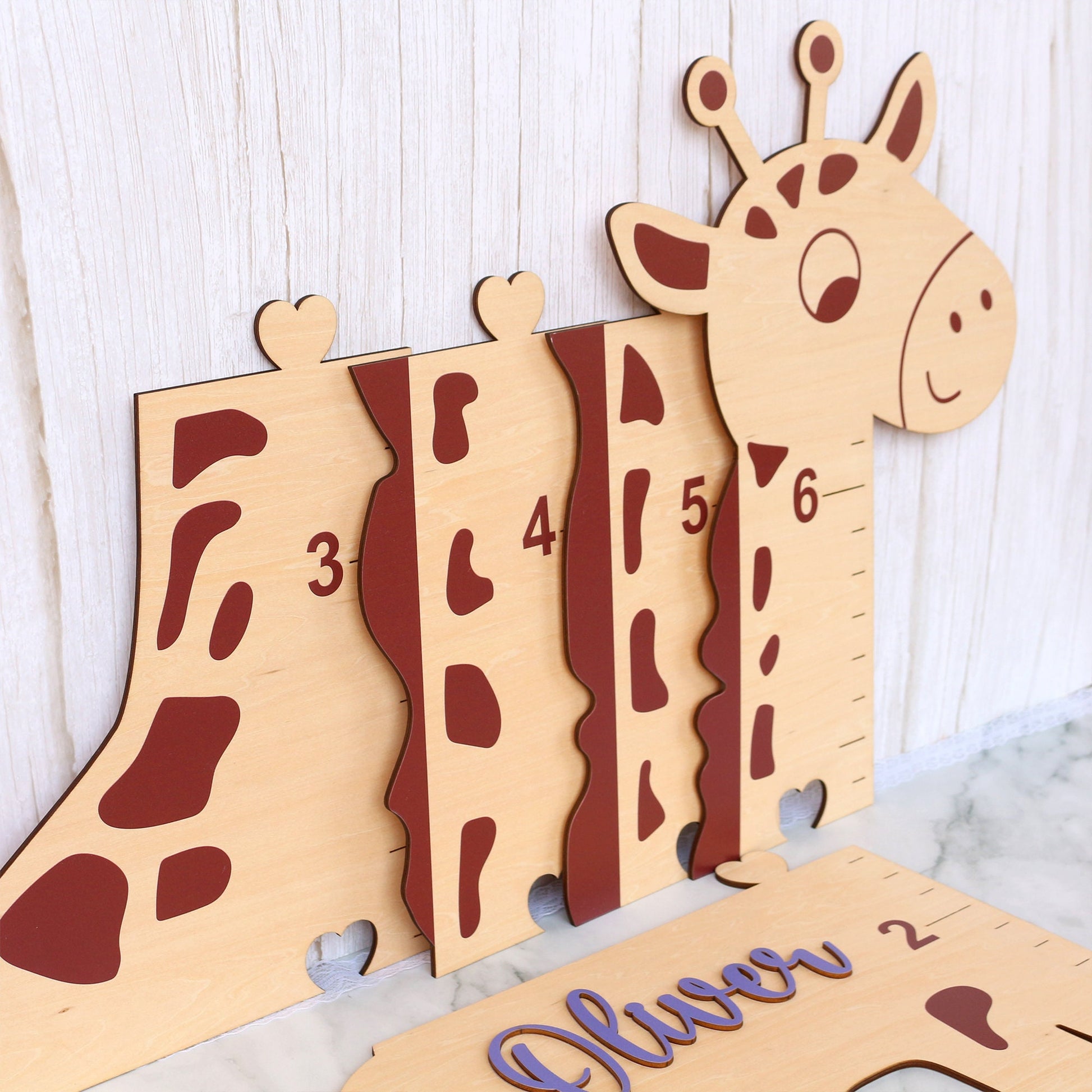 Giraffe Growth Chart for Kids Personalized Height Chart Wooden Height Ruler for Nursery Decor Baby Shower Gift Baby Room decor Gift for Kids