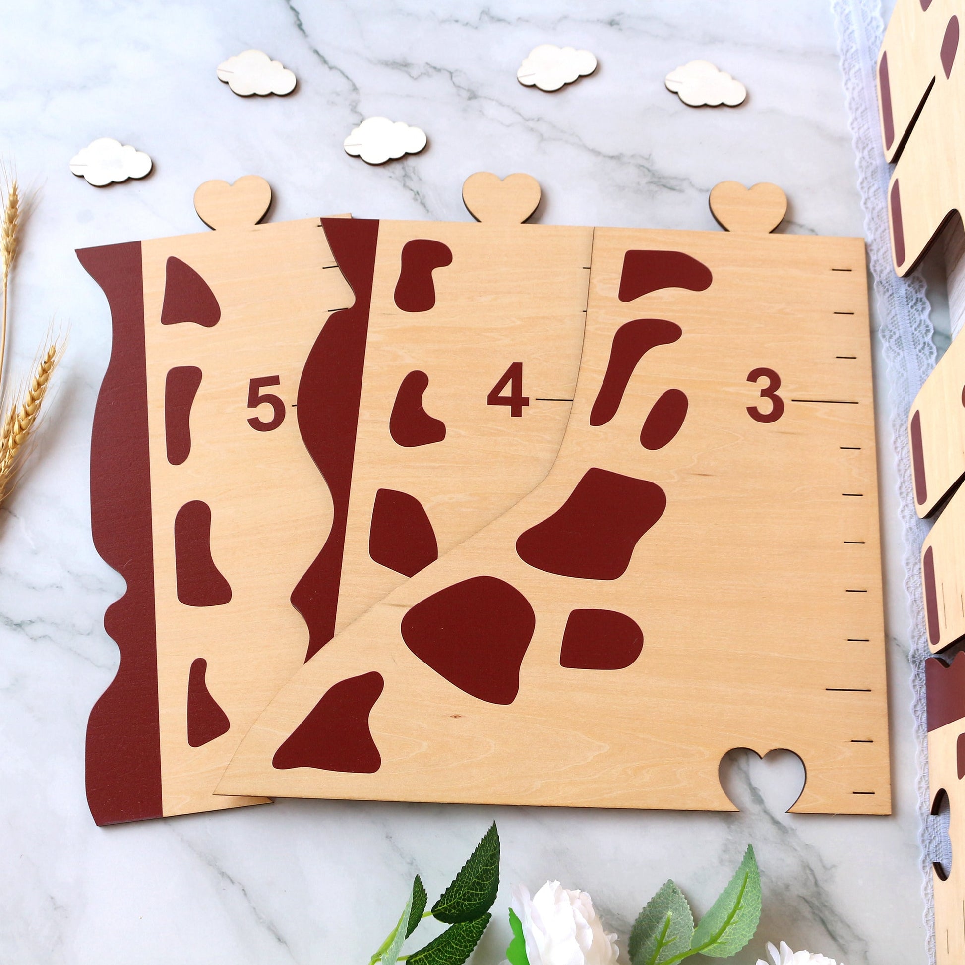 Giraffe Growth Chart for Kids Personalized Height Chart Wooden Height Ruler for Nursery Decor Baby Shower Gift Baby Room decor Gift for Kids