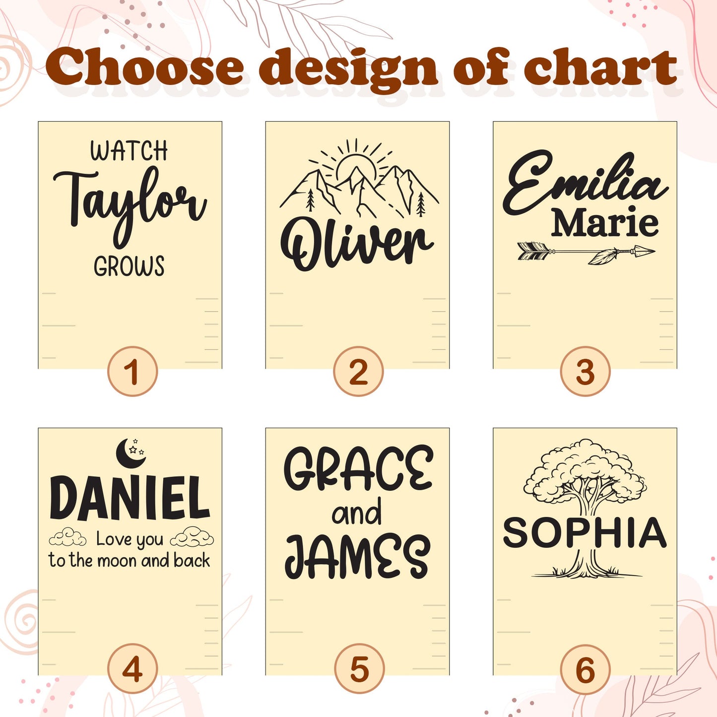 Personalized Height Chart, Growth Chart for Kids, Baby Gifts, Height Ruler for Nursery Decor, Baby Shower Gift, Gift for Kids