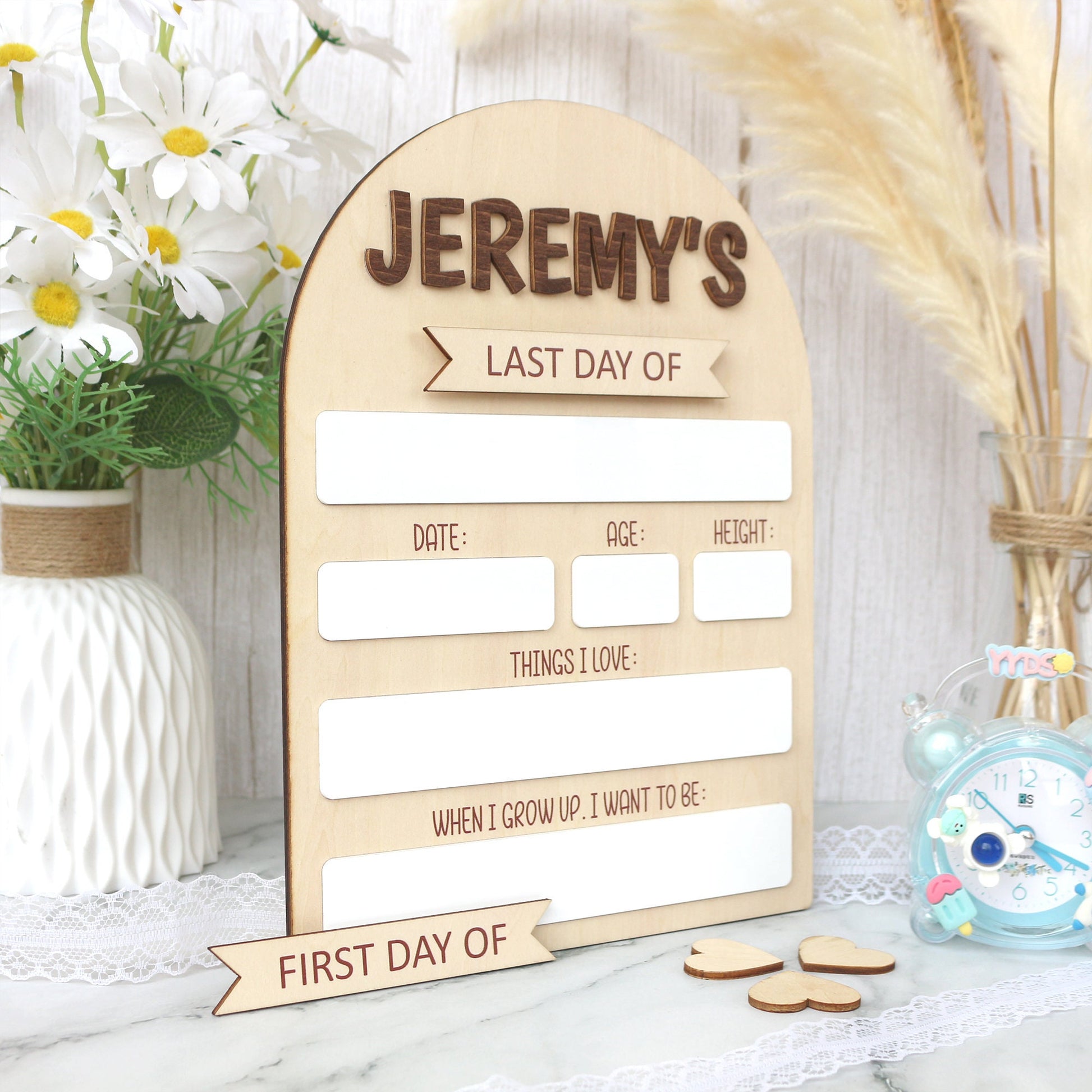 First Day of School Sign, Back to School Board, Last Day of School, Personalized Photo Prop, Reusable Sign, Sign for School Pictures