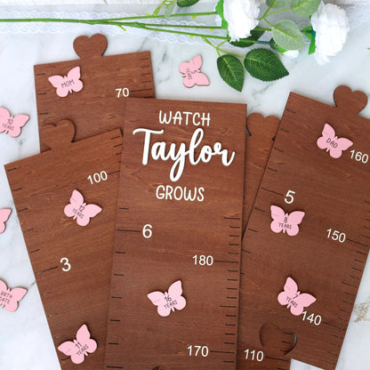 Growth Chart Markers Personalized Height Marker for Growth Chart Wooden Growth Chart Markers