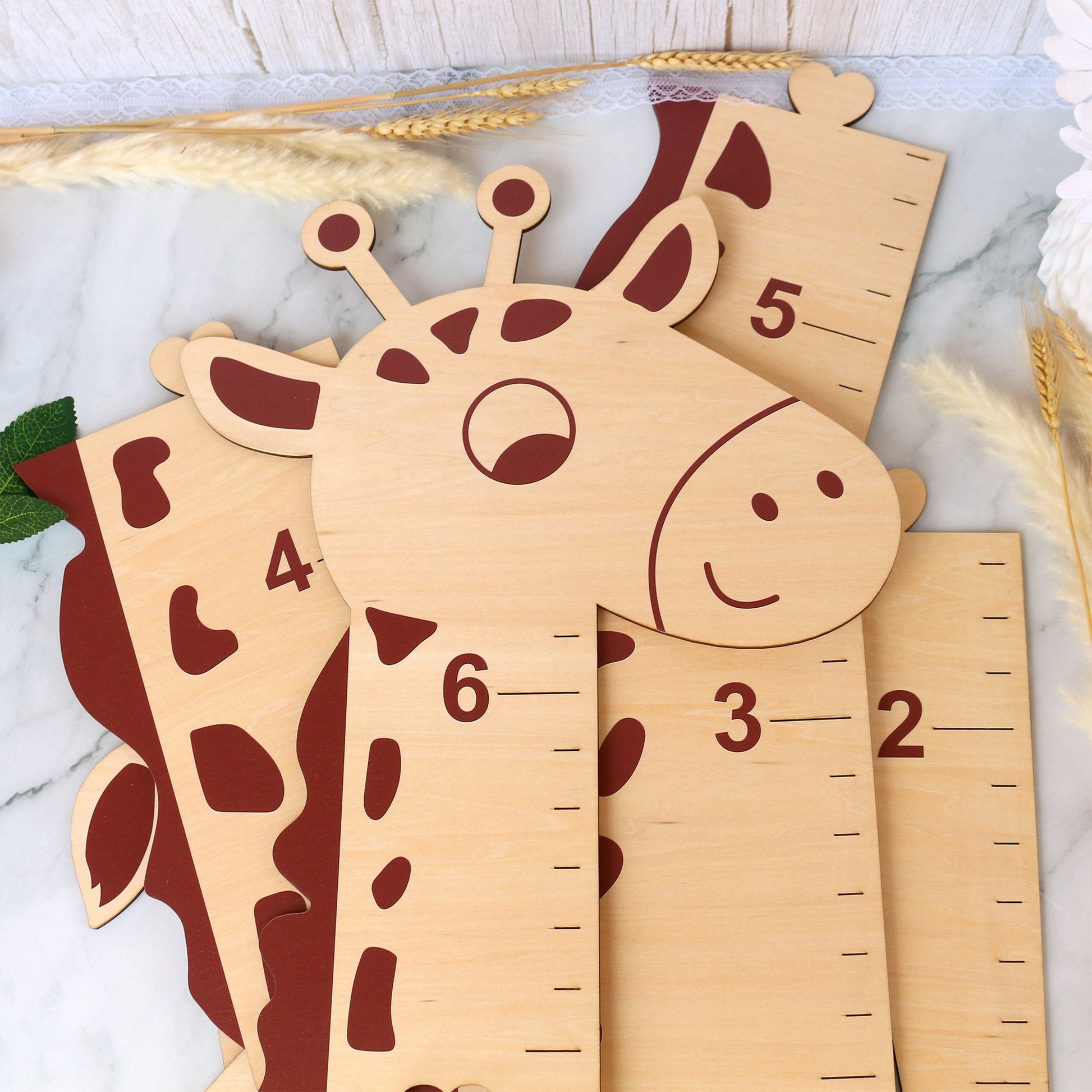 Giraffe Growth Chart for Kids Personalized Height Chart Wooden Height Ruler for Nursery Decor Baby Shower Gift Baby Room decor Gift for Kids