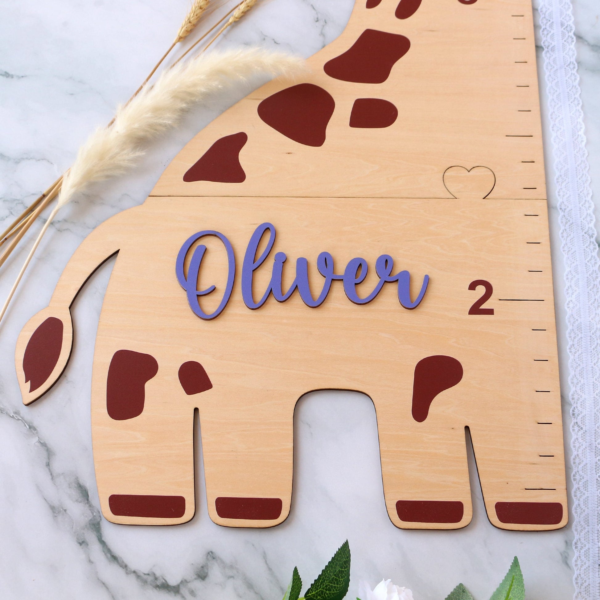 Giraffe Growth Chart for Kids Personalized Height Chart Wooden Height Ruler for Nursery Decor Baby Shower Gift Baby Room decor Gift for Kids