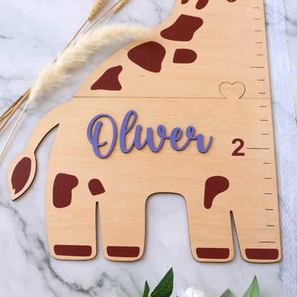 Giraffe Growth Chart for Kids Personalized Height Chart Wooden Height Ruler for Nursery Decor Baby Shower Gift Baby Room decor Gift for Kids