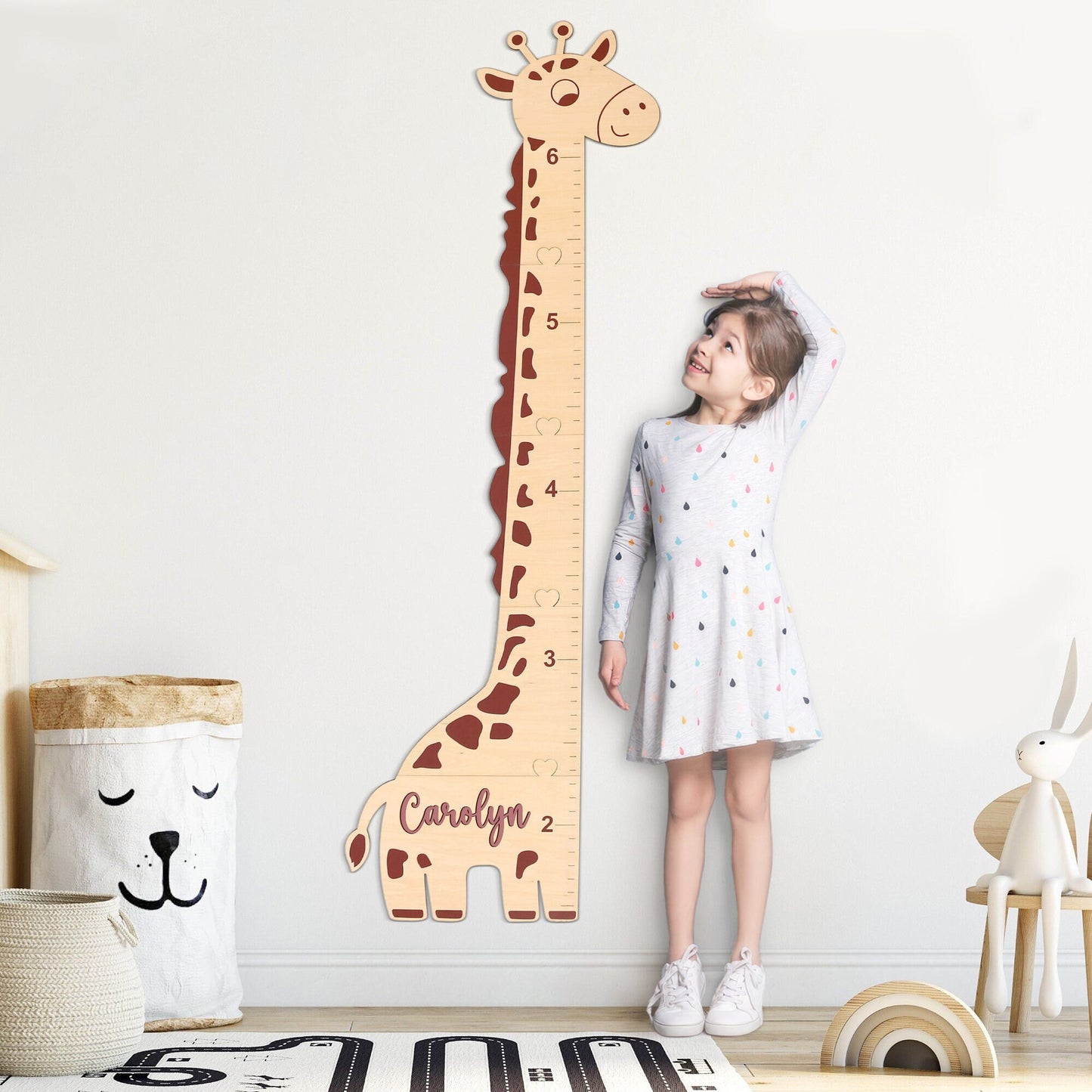 Giraffe Growth Chart for Kids Personalized Height Chart Wooden Height Ruler for Nursery Decor Baby Shower Gift Baby Room decor Gift for Kids