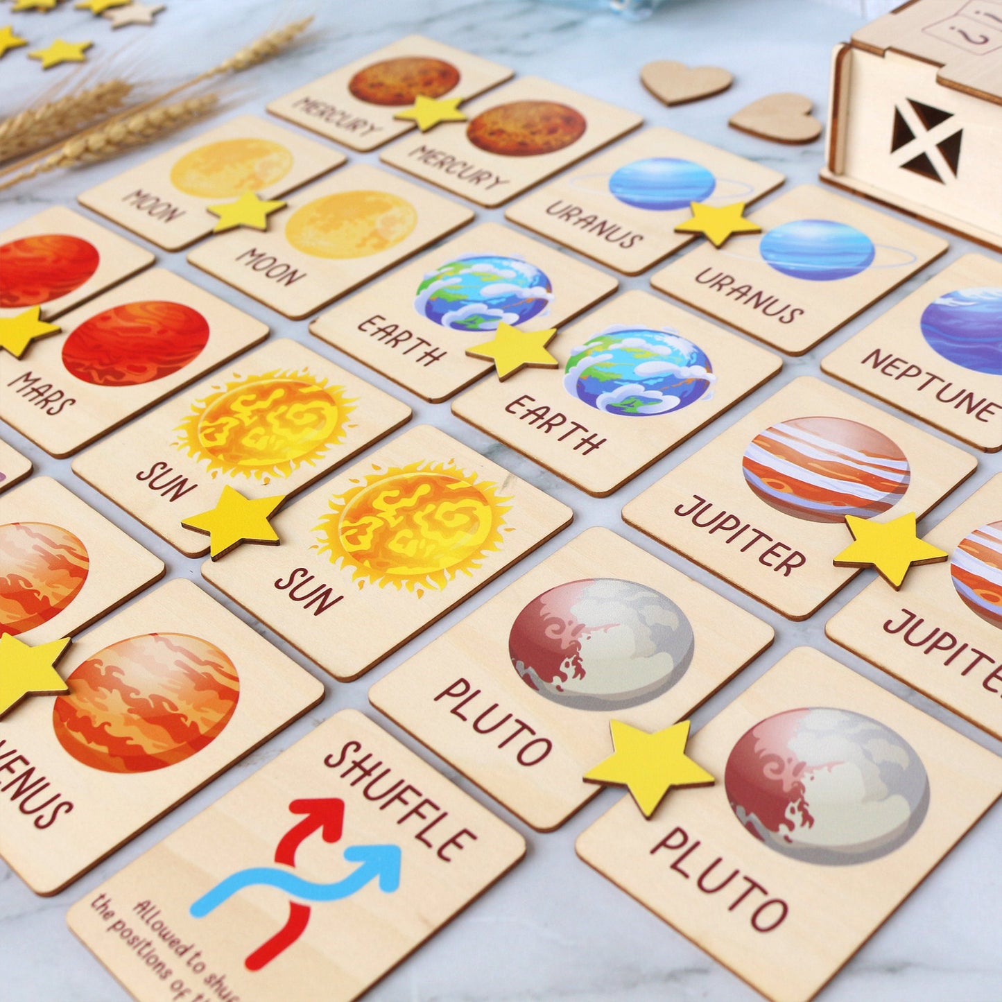 Memory Game for Kids - Matching Cards - Wood Montessori Toys - Learning Toys For Toddlers - Farm Animals Matching Cards- Gifts for Kids