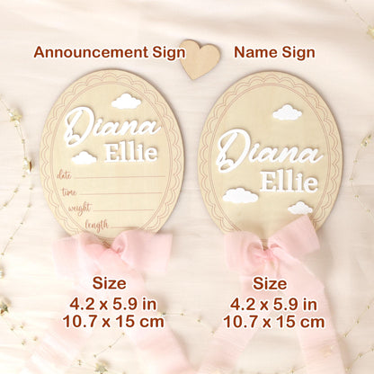 Baby Monthly Milestone Baby Girl Name Sign Baby Girl Announcement Sign for Hospital Baby Photo Signs Baby Gift Baby Shower Gift