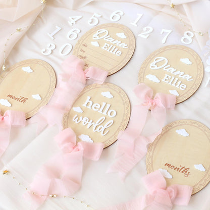 Baby Monthly Milestone Baby Girl Name Sign Baby Girl Announcement Sign for Hospital Baby Photo Signs Baby Gift Baby Shower Gift