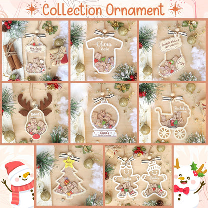 Personalized Baby First Christmas Ornament, Baby 1st Christmas Ornament, Custom Baby Name, Newborn Gift, Shake Babies Ornament