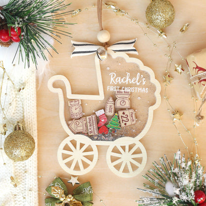 Personalized Baby First Christmas Ornament, Baby 1st Christmas Ornament, Custom Baby Name, Newborn Gift, Shake Babies Ornament