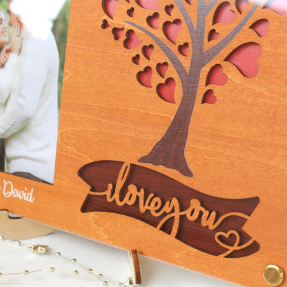 Picture Frame Personalized Photo Frame Unique Gift for Anniversary, Wedding Decor, Valentines Day Gifts