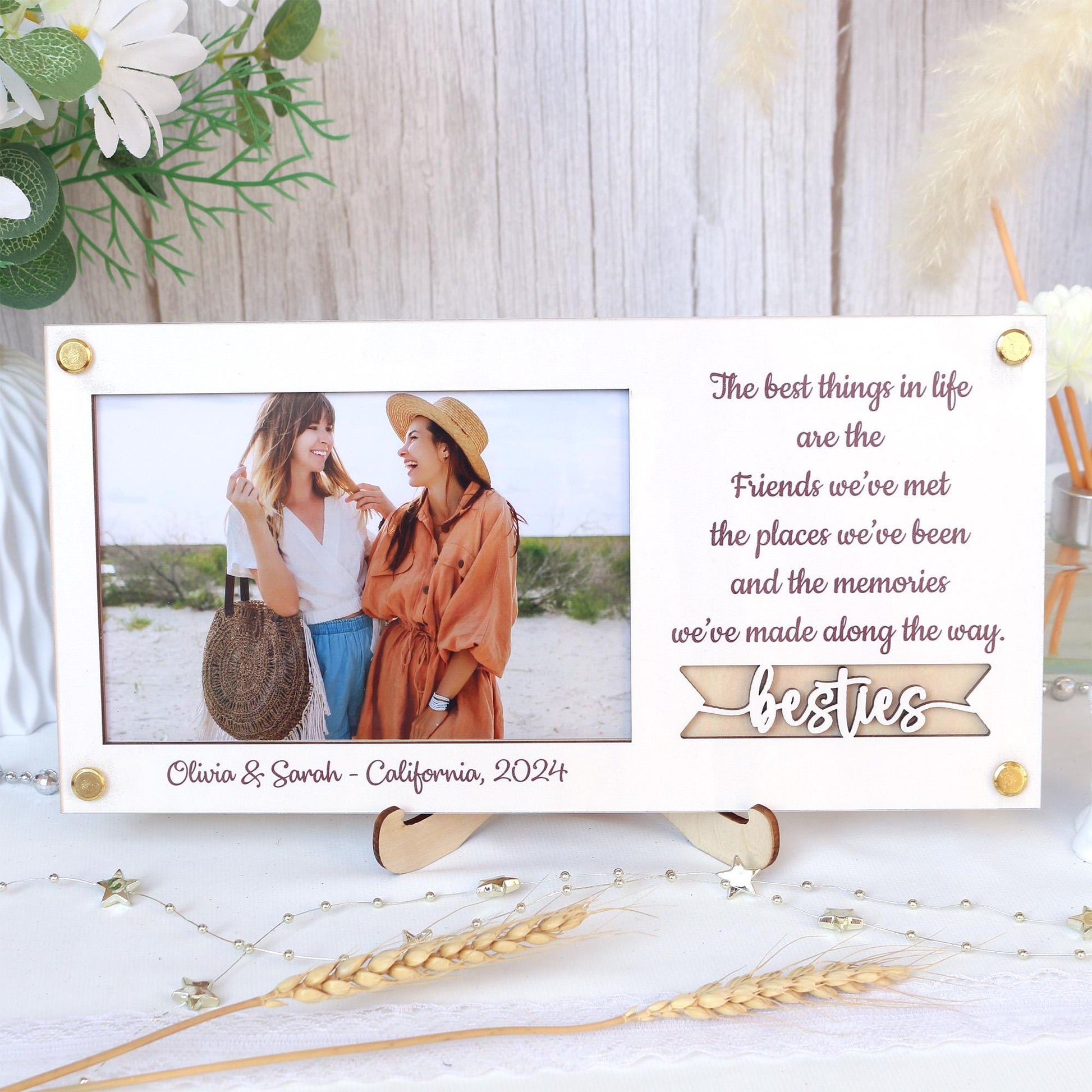 Personalized Picture Frame Custom Photo Frame With Your Favorite Quote or Message Unique Gift for Friends, Birthday Gifts