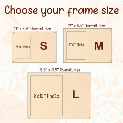 Personalized Picture Frame Custom Photo Frame With Your Favorite Quote or Message Unique Gift for Anniversary, Wedding Decor, Valentines Day