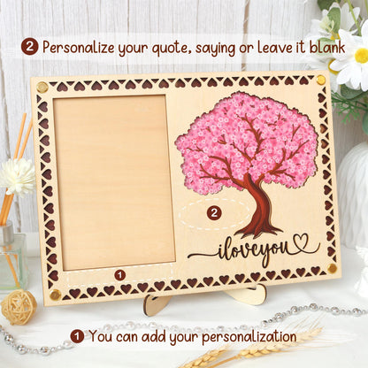 Picture Frame Personalized Photo Frame With Your Favorite Quote or Message Unique Gift for Anniversary, Wedding Decor, Valentines Day