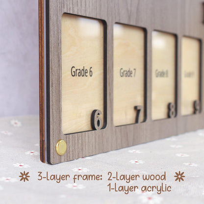 Pre K to Senior School Picture Frame, School Years Photo Frame, Personalized Grade School Photo Frame, Graduation Frame, Senior Picture Gift