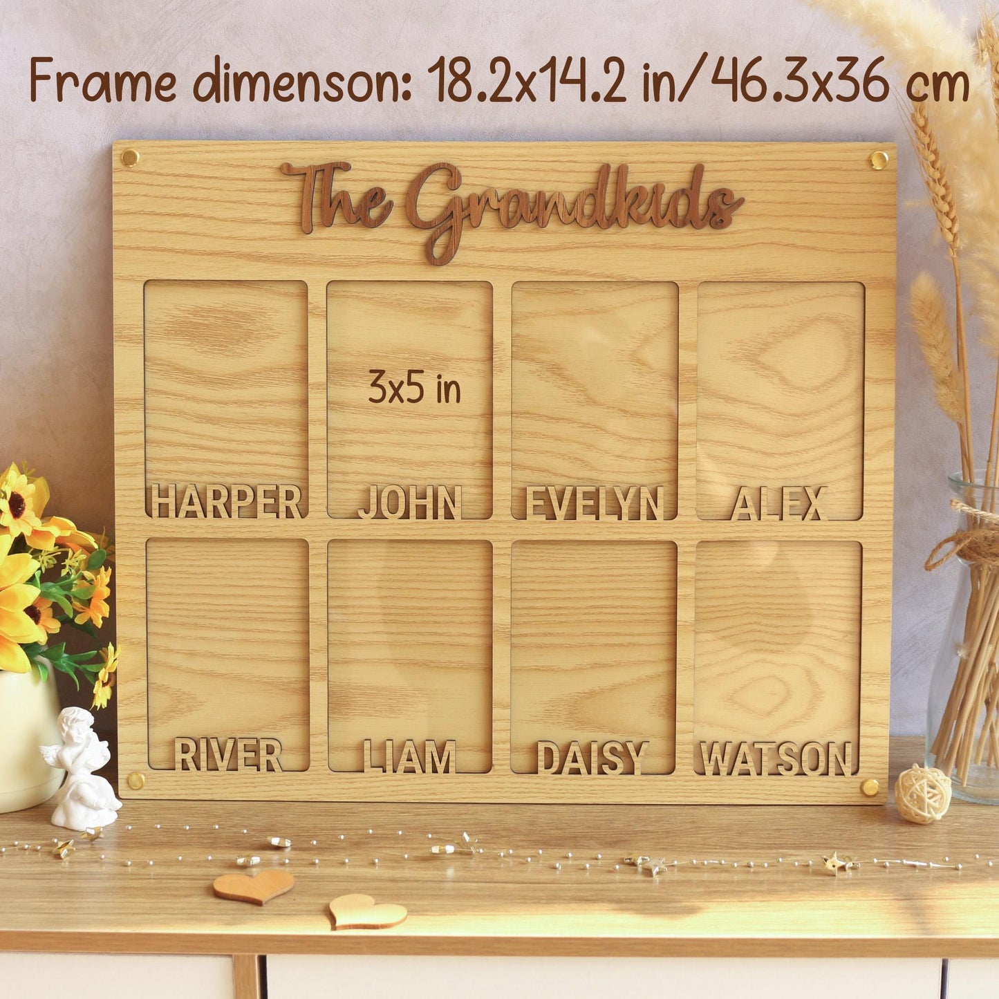 Grandchildren Picture Frame, Personalized with names, 2-10 kids, Grandkid photos, Grandparents Gift, Mother's Day Gifts