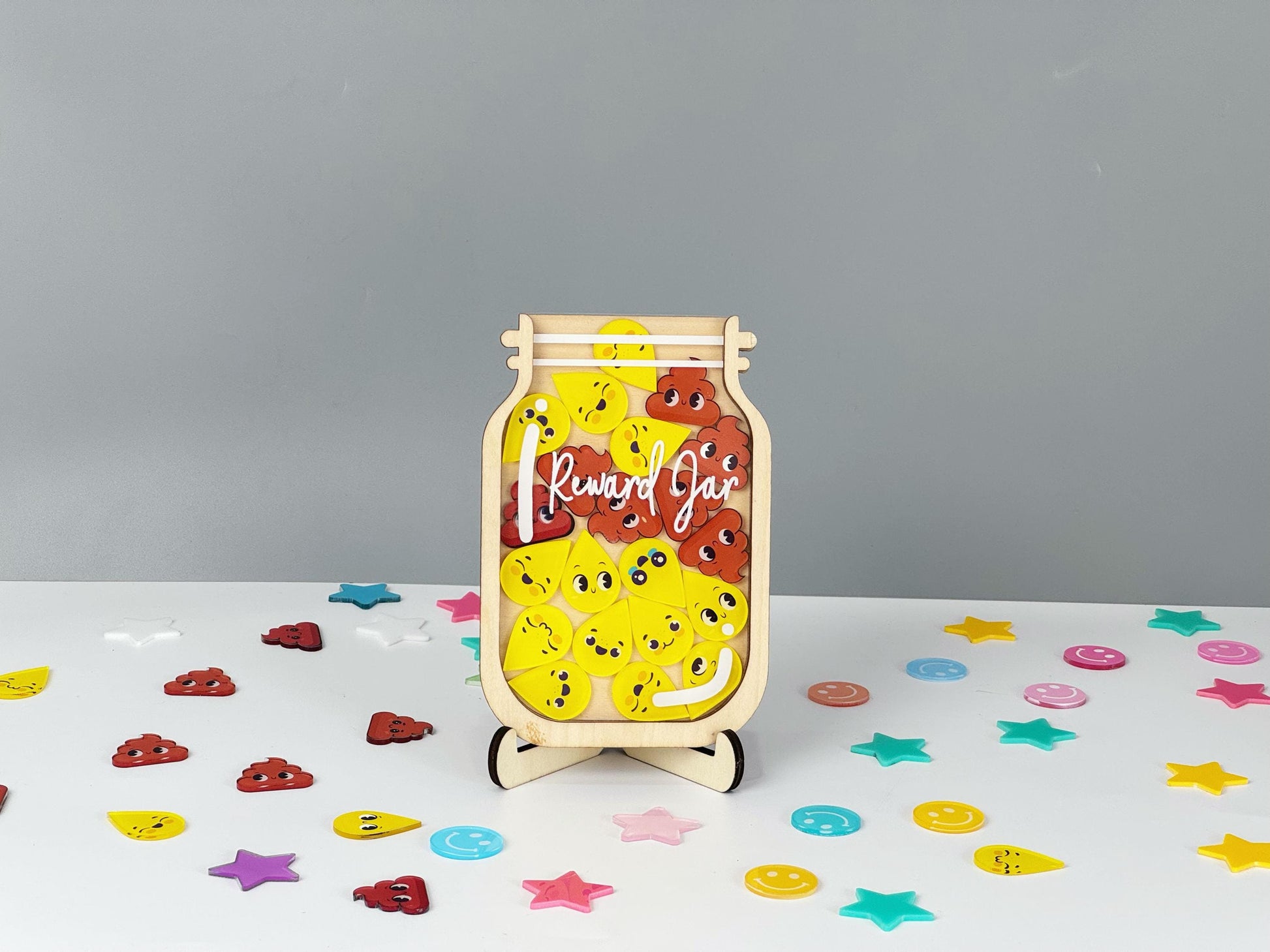 Smiley Training Reward Jar with Token System,Smiley Face Reward Jar,Magnetic Jar For Classroom,Chore Chart Gift for Kid,Back To School Gift.