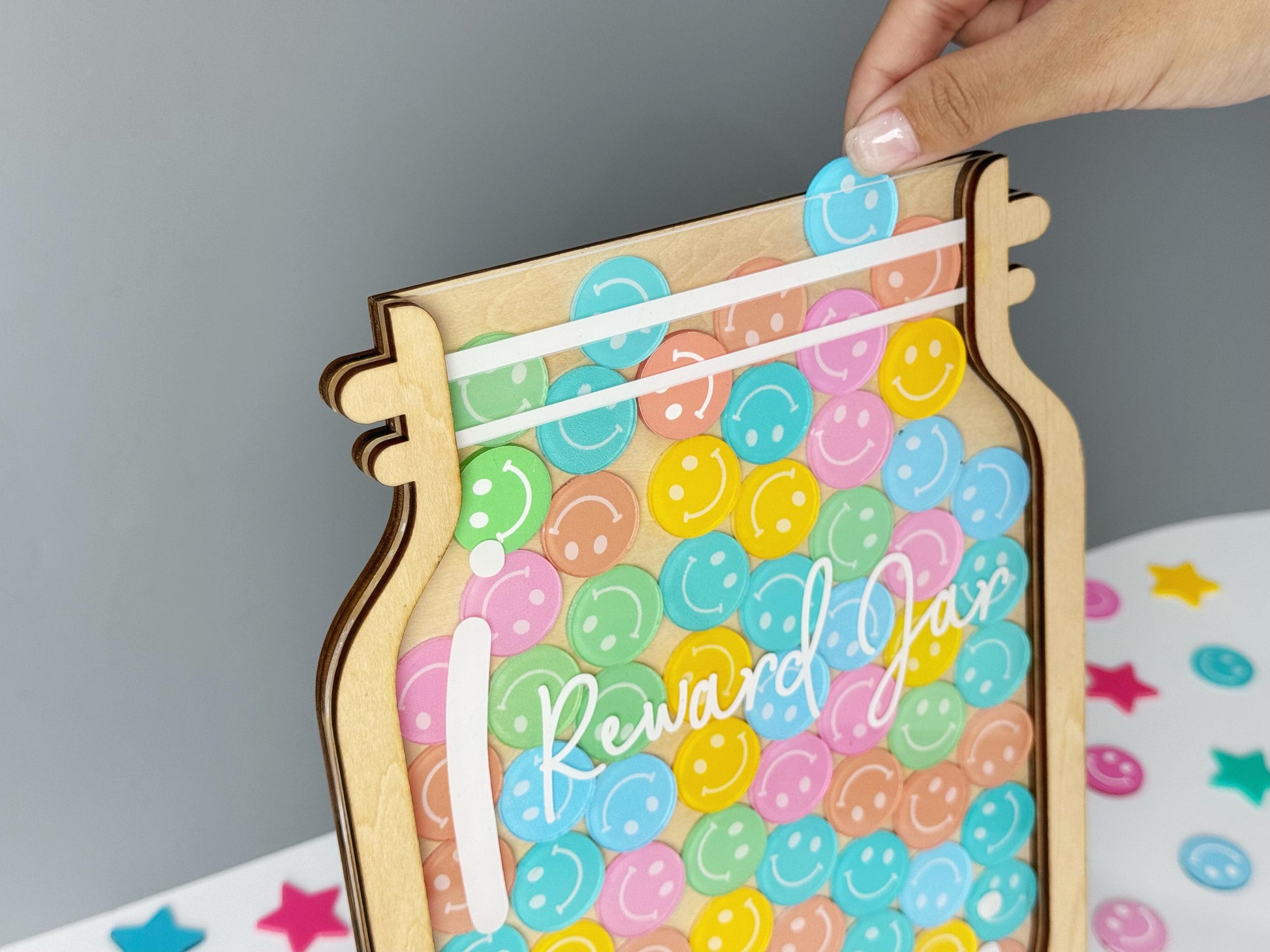 Reward Jar With Star Token,Magnetic Jar For Classroom,Star Jar Chore Chart Gift For Kid,Back To School,Teacher Reward Jar,Class Reward Jar,