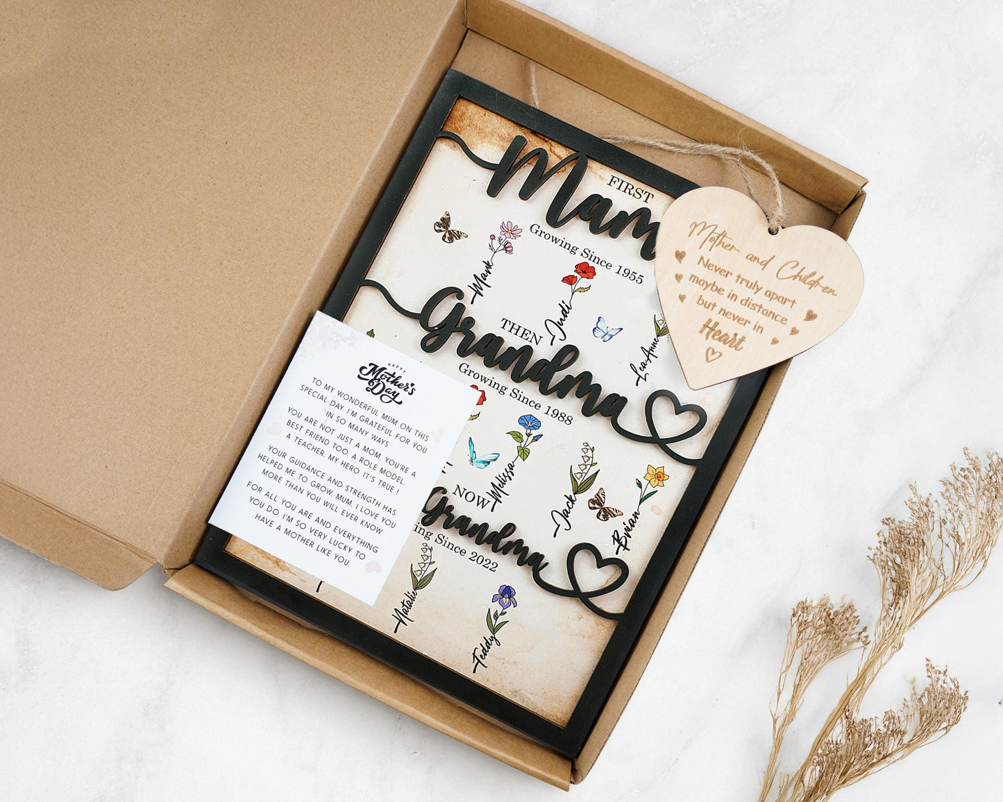 Personalized Birth Month Flowers Mothers Day,First Mom Now Grandma,Grandkid's Birth Flower,Grandma's Garden Family,Nana Gift,Mommy Mom Gift