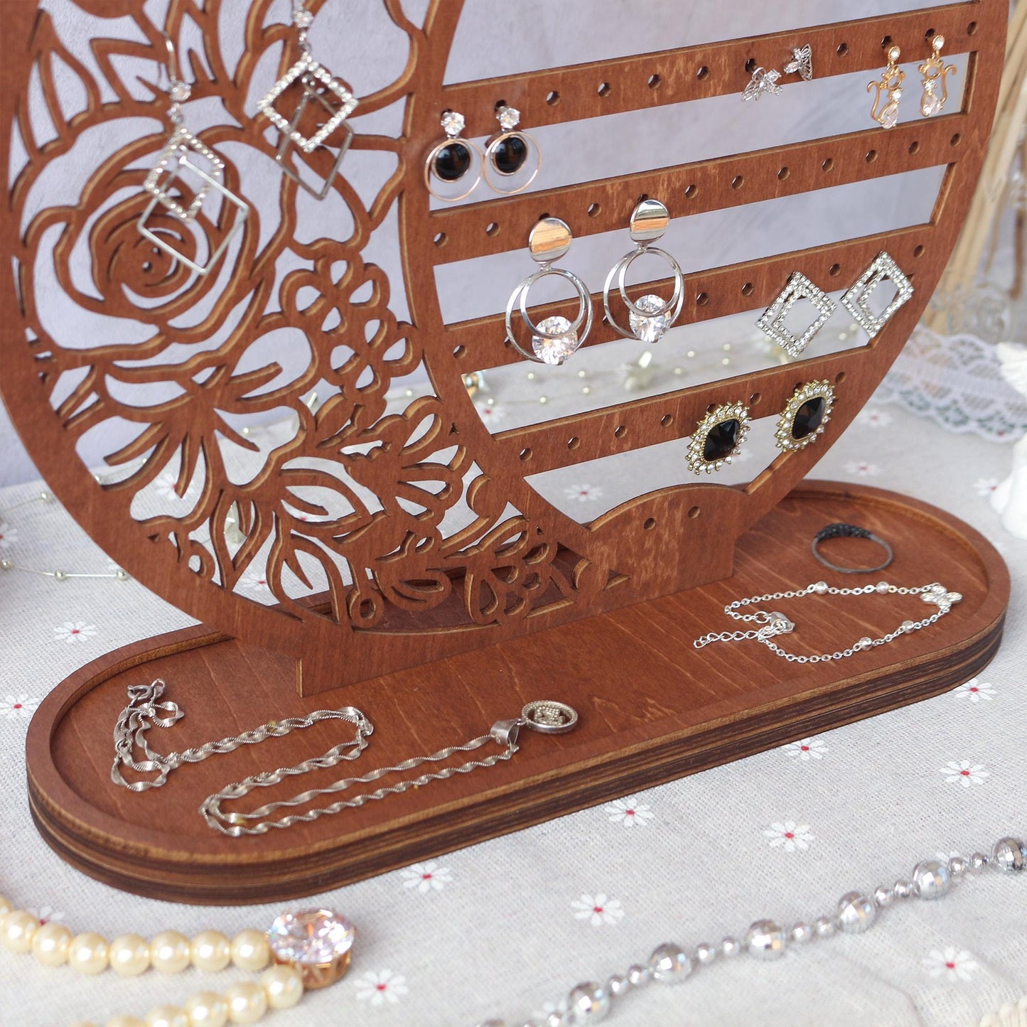 Personalized Jewelry Organizer Earring Stand Jewelry Organization Jewelry Holder Gift for Her Personalized Birthday Mothers Day Gifts