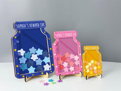 Magnetic Reward Jar with Tokens Classroom Teacher Smiley Star Jar,Chore Chart Gifts for Kids,Reward System,Positive Behavior,Potty Training