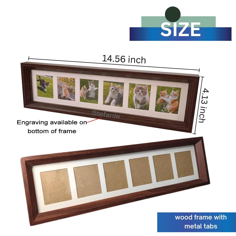 Personalized Cat Photo Frame,Pet Sympathy Gift,Loss of Pet Photo Frame,Picture Wooden Frame,Custom Pet Photo Collage Gift