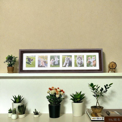 Wooden Collage Frame,Personalized Wooden Cat Photo Frame,Gift for Pet Lovers,Rustic Keepsake