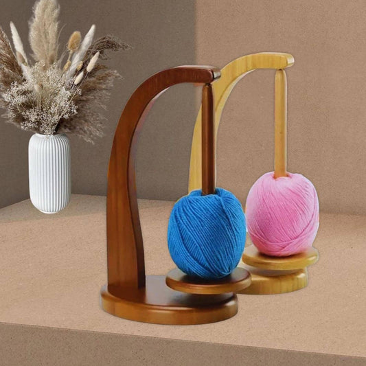 Magnetic yarn holder for knitting and crochet,Crochet Yarn Ball Spinner,Rotating Magnetic Wooden Yarn Holder,Wood Yarn Rack,Knitting Lovers