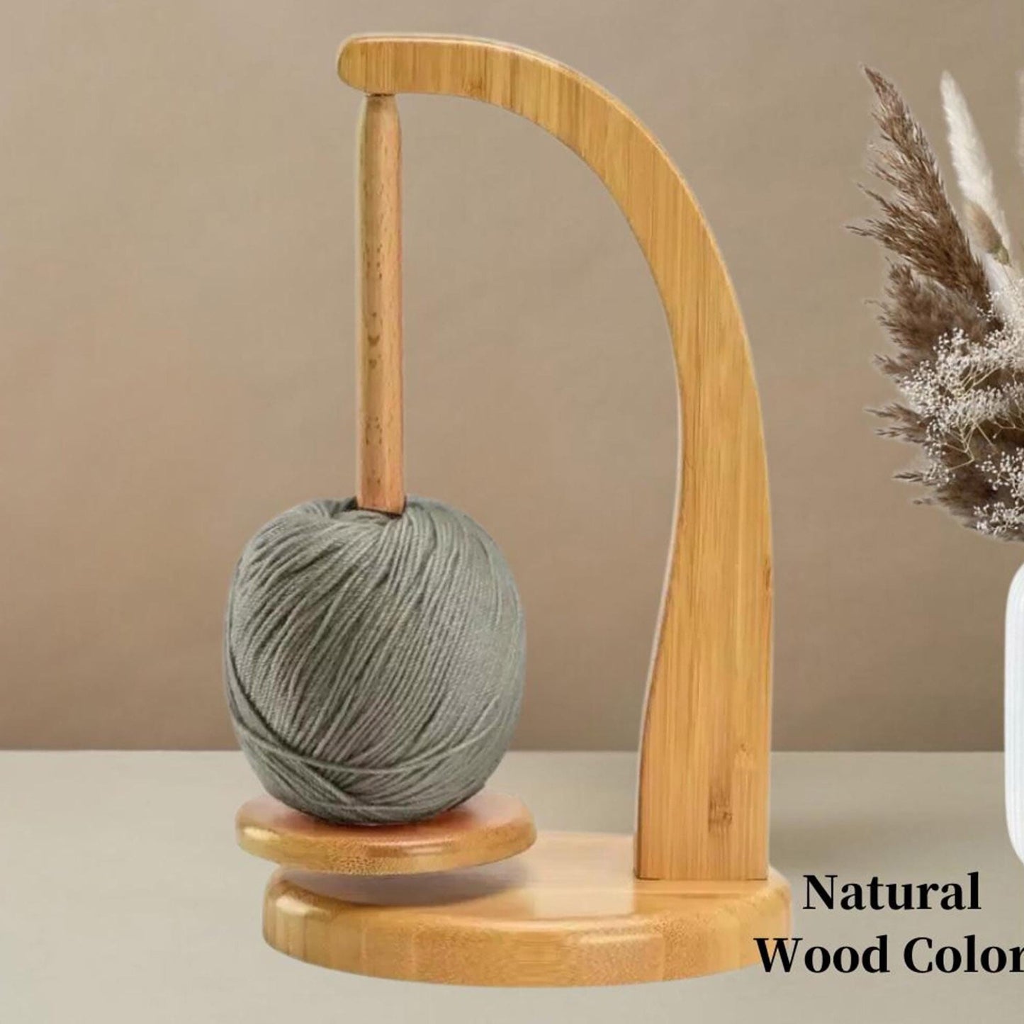 Magnetic yarn holder for knitting and crochet,Crochet Yarn Ball Spinner,Rotating Magnetic Wooden Yarn Holder,Wood Yarn Rack,Knitting Lovers